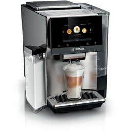 Espressor automat Bosch VeroCafe Seria 8 TQE80703, 1500W, 36 bauturi, 19 bari, ColdBrew, Display TFT touchcontrol, Iuminare recipient bautura, 2.4 l, carafa lapte, Home Connect, Negru