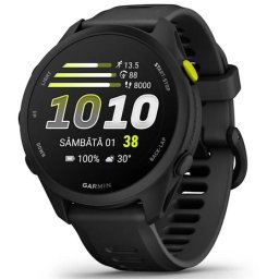 Smartwatch Garmin Forerunner 70, 43 mm, AMOLED, GPS, Android/iOS, curea silicon, Negru