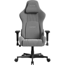 Scaun gaming Hator Darkside 3M Fabric, greutate suportata 100 kg, material textil, Gri