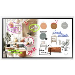 Tabla interactiva Samsung Flip 5 Pro 55" WM55FX, UHD 3840x2160, Wi-Fi, Bluetooth, 20 Touchpoints, 9.5ms, 60 Hz, Alb-Gri
