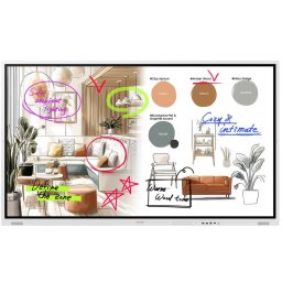 Tabla interactiva Samsung Flip 5 Pro 75" WM75FX, UHD (3840x2160), Wi-Fi, Bluetooth, 20 Touchpoints, 9.5ms, 60Hz, Alb