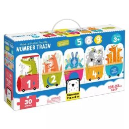 Banana Panda: Puzzle mare – tren cu numere