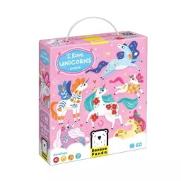 Banana Panda: Ador puzzle-ul cu unicorni – 60 de piese