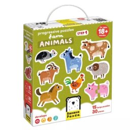 Banana Panda: Puzzle avansat - animalele de la fermă