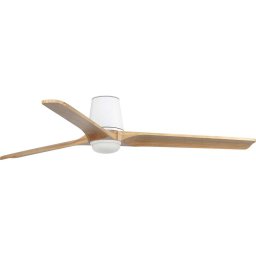 FARO 338381S-LED Ventilator de tavan HEYWOOD TUB L cu lumină dimabilă, LED 10W/230V, CCT, Ø132 cm, lemn/alb + telecomandă