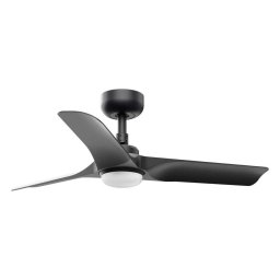 FARO 33825WT1S - Ventilator LED cu reglare a intensității HEY S, 10W/230V, CCT, Ø 90 cm, negru WT + telecomandă
