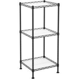 Raft SONGMICS pentru baie sau bucatarie, 3 polite reglabile, negru