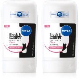 NIVEA Black & White Invisible Clear antiperspirant puternic ambalaj economic