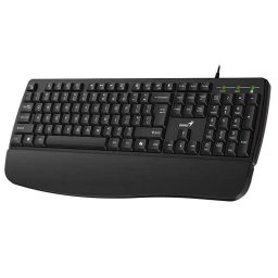 Tastatura USB multimedia Genius KB-123, ergonomica, palm rest