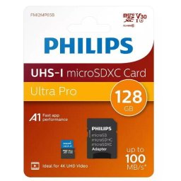 Card memorie Philips MicroSDXC Card 128GB Class 10 UHS-I U3 incl. Adapter