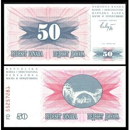 Bosnia Hercegovina 1992 - 50 dinari, necirculata