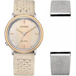 Ceas Dama, Citizen, 10th Anniversary EM1006-40A, Set cu Bratara suplimentara