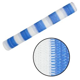 Plasa Umbrire Multicolor (Alb-Albastru) Hdpe Uv, 2X10M, 95 Gr/Mp, 95%