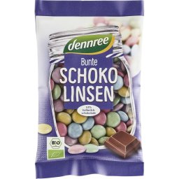 Bomboane colorate cu ciocolata de lapte eco 100g Dennree