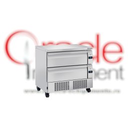 Masă frigorifică tip chef cu 2 sertare mixte (pozitiv / negativ), 4 x GN 1/1