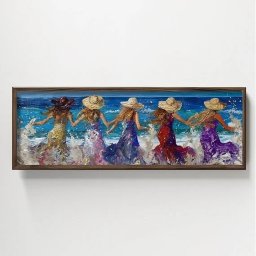 Tablou decorativ MDF/molid 120x40x3.5 cm, MDF 3mm, rama molid 100%, imprimare UV, format panoramic, multicolor - Verificat A · Re-Bloom