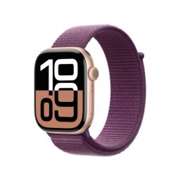 Smartwatch Apple Watch S10 Cellular 46mm Rose Gold Aluminium Case with Plum Sport Loop