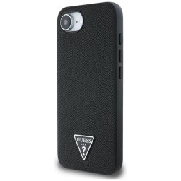 Husa Guess Apple iPhone 17e / 16e Grained Triangle Logo Negru