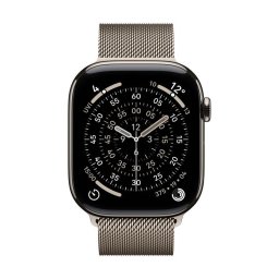 AW BAND 46MM MILANESE NATURAL M/L