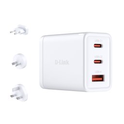 Incarcator de retea QC GaN PD 3.0 2x USB Type-C 20.0V / 3.25A max 1x USB 5V / 3A 65W Alb
