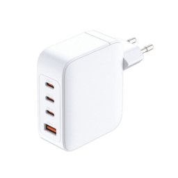 Incarcator de retea GaN 3x USB-C + USB-A 140W Alb