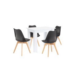 Set de masă Amina 4+1 alb-negru