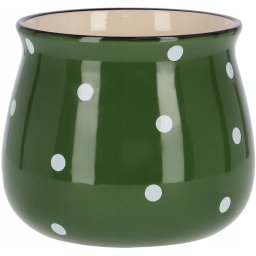 Ghiveci ceramic verde mazăre - 125 mm