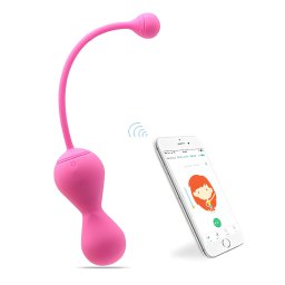 Magic Motion Kegel Master - bilă geisha vibratorie controlată prin aplicație (roz)