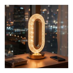 Lampă de birou LED reîncărcabilă DUBAI, cu dimmer, 2W/5V 400 mAh, aurie