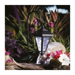 Lampă solară LED, 1,2 V, 200 mAh, IP44, neagră