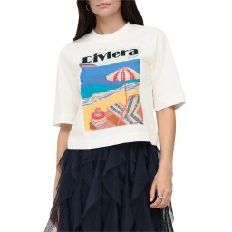 ONLY T-Shirt Onlvega New S/S Vibe Box 15375753 11-4201 TCX cloud dancer/riviera