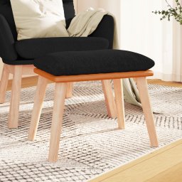 Taburet, negru, 45x29,5x35 cm, textil & piele ecologica GartenMobel Dekor