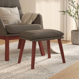 Taburet, gri, 45x29,5x35 cm, piele ecologica GartenMobel Dekor