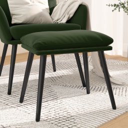 Taburet, verde închis, 45x29,5x35 cm, catifea GartenMobel Dekor