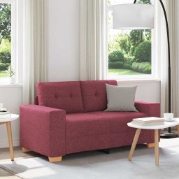 Canapea extensibila, culoare rosu-vin, 160x77x82 cm, material textil GartenMobel Dekor