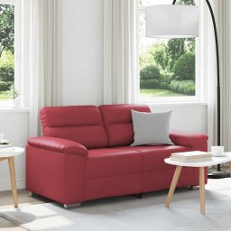 Canapea cu 2 locuri, rosu vin, 160x81x84 cm, piele ecologica GartenMobel Dekor