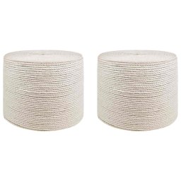 Franghie din iuta 2 pcs 2 Alb 100% jute Tossa GartenMobel Dekor
