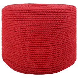 Sfoara Rosu 0,6 x 0,6 x 10000 cm Bumbac GartenMobel Dekor