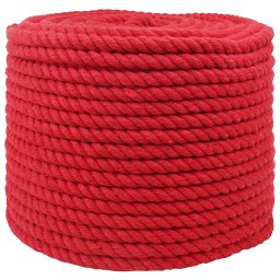 Sfoara Rosu 1 x 1 x 25000 cm Bumbac GartenMobel Dekor