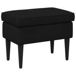 Taburet Negru 55 x 35 x 41 cm Catifea GartenMobel Dekor