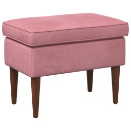 Taburet Roz 55 x 35 x 41 cm Catifea GartenMobel Dekor