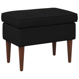 Taburet Negru 55 x 35 x 41 cm Catifea GartenMobel Dekor