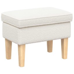Taburet Crem 55 x 35 x 41 cm Bouclé GartenMobel Dekor