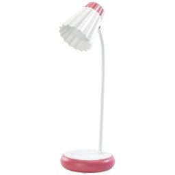 lampa de birou led home h-612, acumulator 1200mah, control touch, 3 moduri, incarcare usb, 3w - rosu