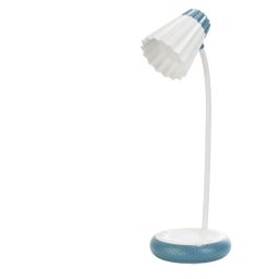 lampa de birou led home h-612, acumulator 1200mah, control touch, 3 moduri, incarcare usb, 3w - albastru
