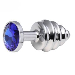 Dildo metalic Rosy Medium Blue Diamond
