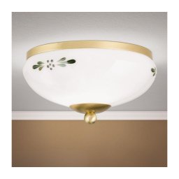 Orion - Plafonieră LANDHAUS 1xE27/60W/230V Ø 21 cm alamă/alb/verde