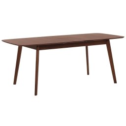 Produs Resigilat Masa extensibila Re-Bloom Madox, MDF/lemn cauciuc, 120-150x75x75 cm, 6 persoane, 30 kg, nuc inchis - Verificat A