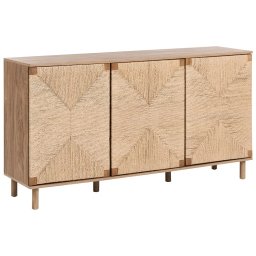 Produs Resigilat Bufet cu 3 usi Re-Bloom Bondi, PAL/lemn pin/PVC, 153x40x81 cm, 20 kg, natur - Verificat A