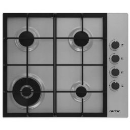 Plita Incorporabila Arctic ARGW64125SX | 61cm, 4 Arzatoare, Wok, Inox, 61x51x4.4cm